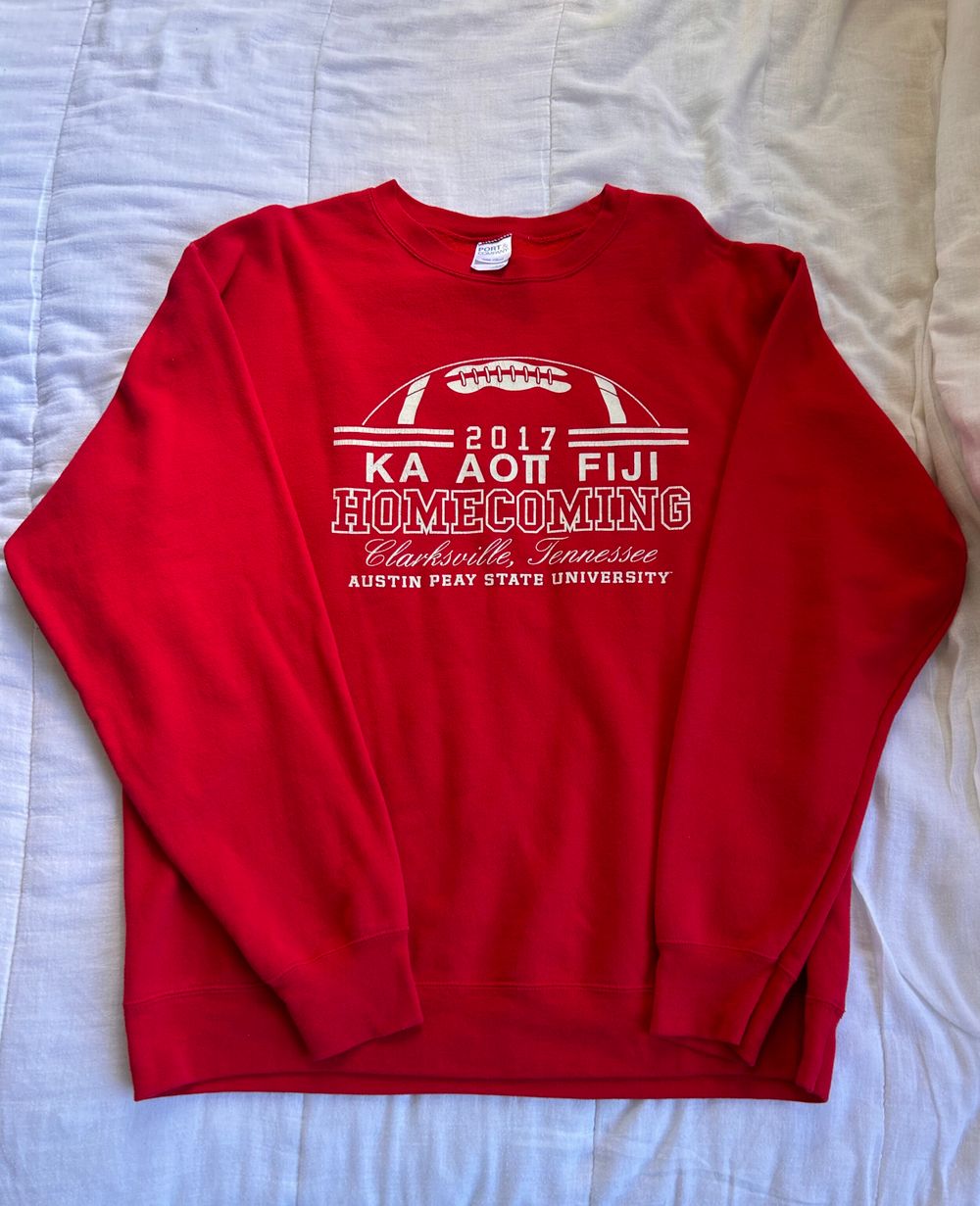 Vintage Red Austin Peay State University Graphic Sweatshirt