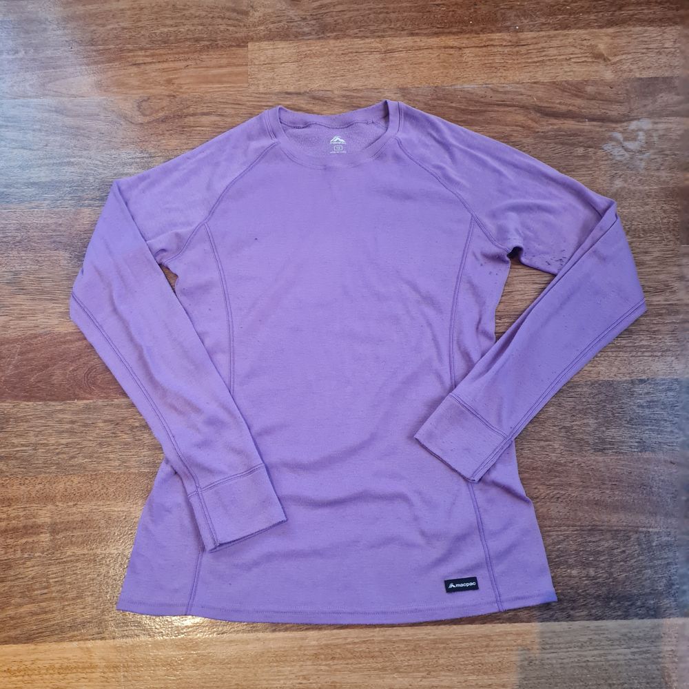 Macpac Purple Long Sleeve baselayer top