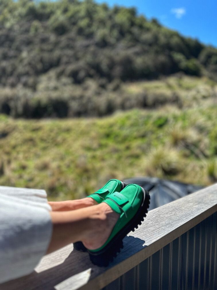 Green Loafer Mules EU37