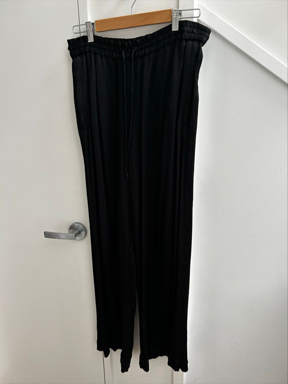 COS Black Ribbed Trousers