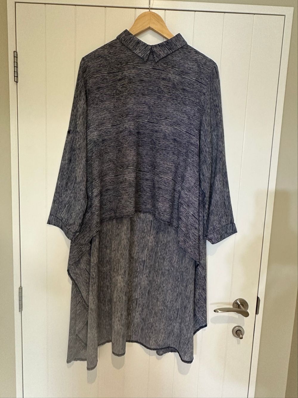 C·Reed Navy Striped Shirt Dress by Minx designer