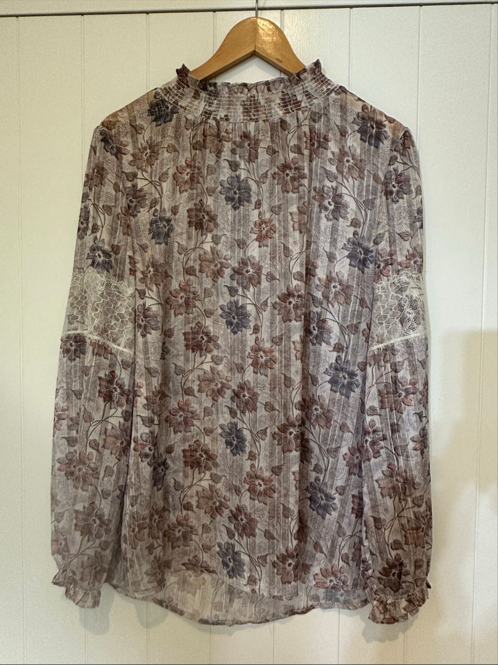 Drama The Label Floral Lace Blouse