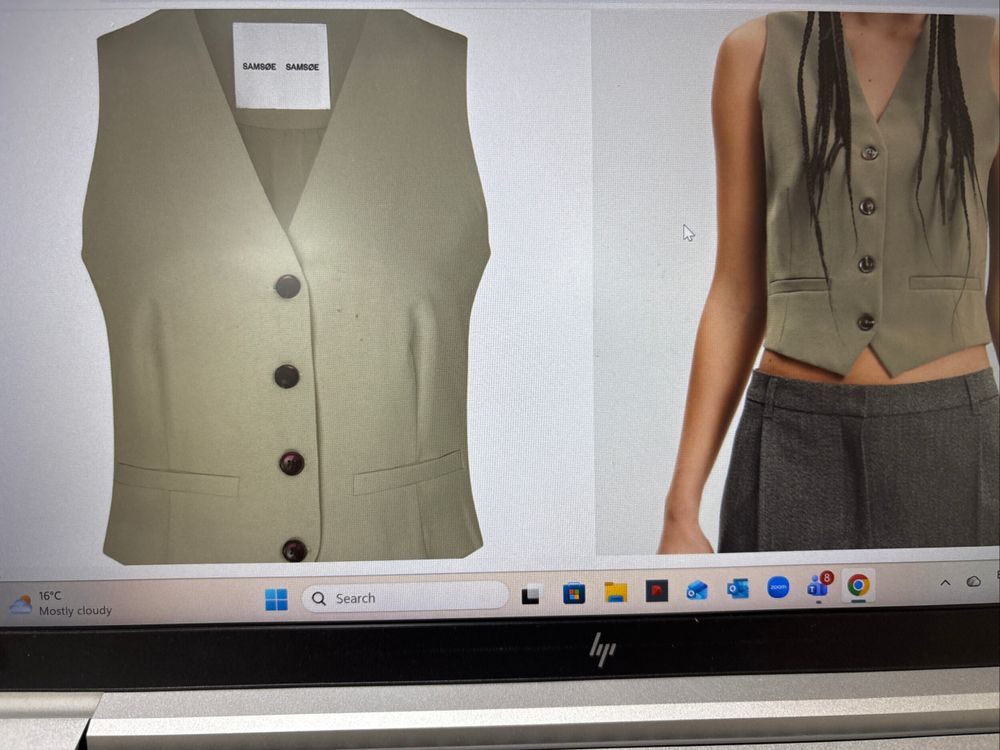 Samsoe Samsoe Waistcoat Silver Sage