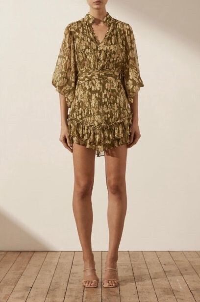 Rosaline Ruched Dress in Cumin