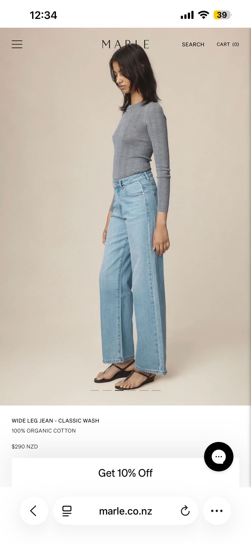Marle Blue Wide Leg Jeans