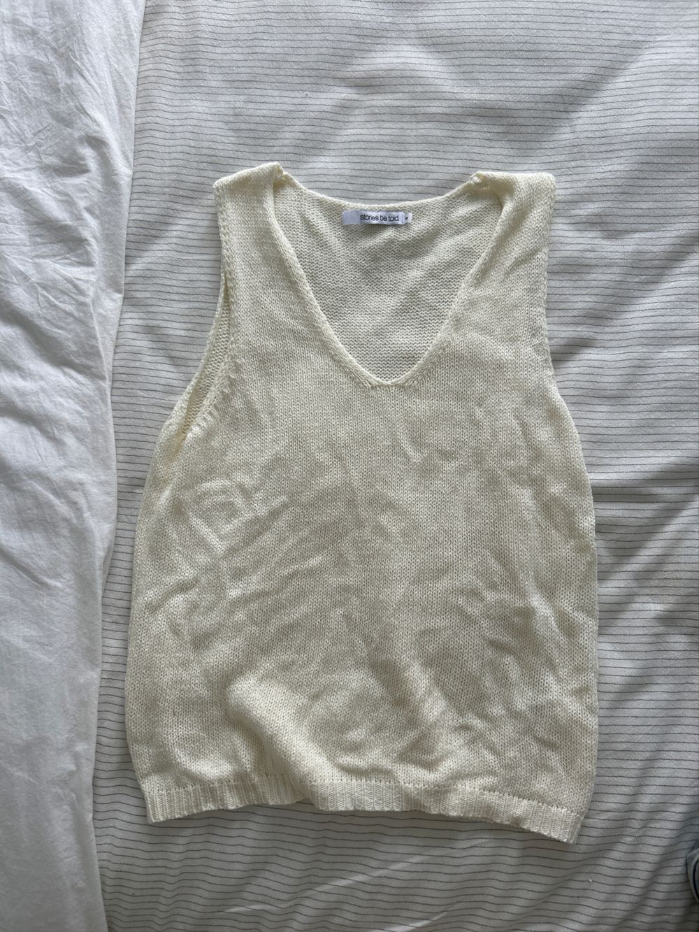 Stories Be Told Cream Knit Vest