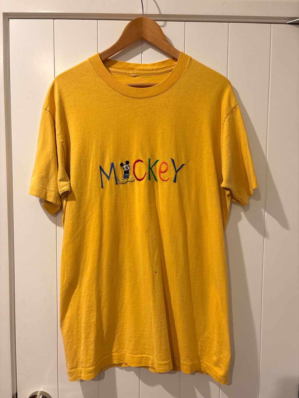 Single Stitch Vintage Mickey Mouse Embroidered Tee