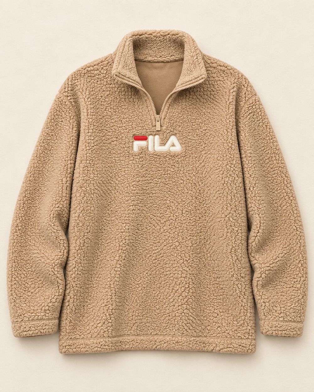 Fila Beige Fluffy Jacket