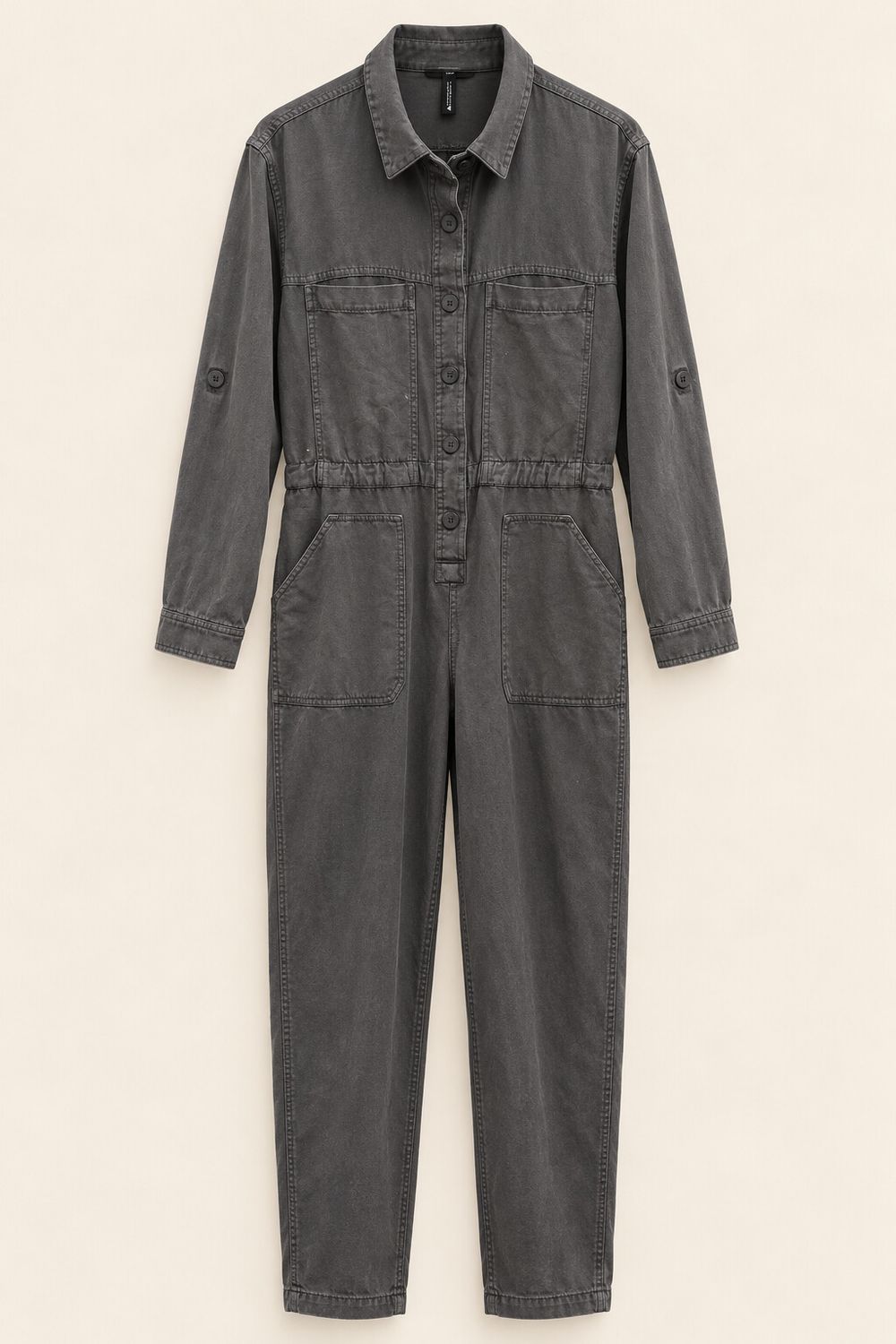 Zara Charcoal Utility Jumpsuit