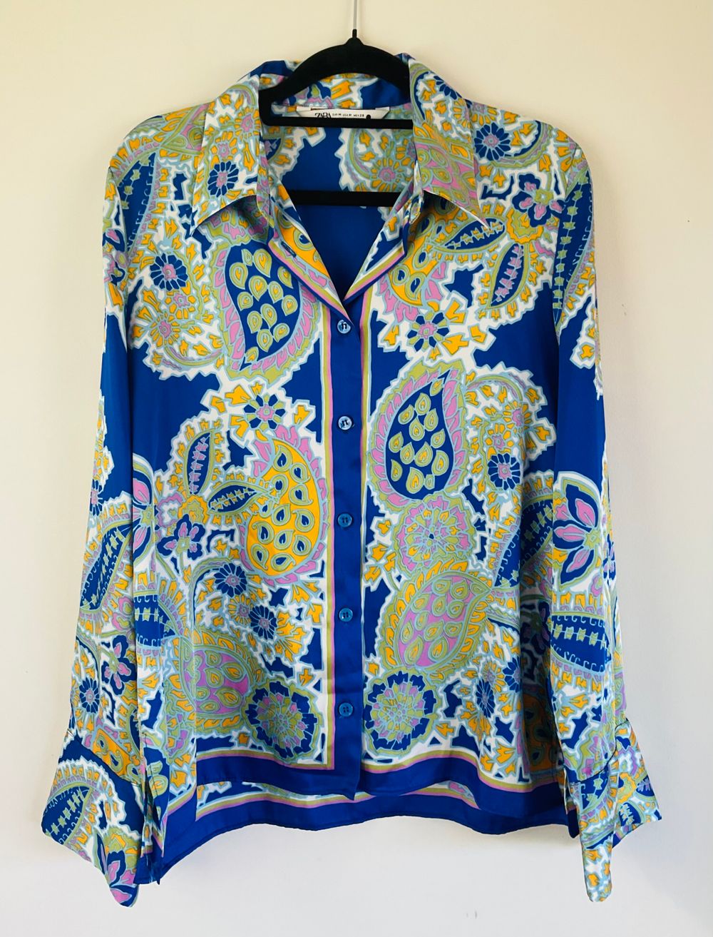 ZARA Blue Paisley Print Shirt