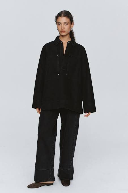 Marle Black Elka Denim Shirt