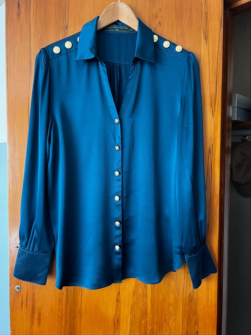 Blue silk shirt - Holland Cooper