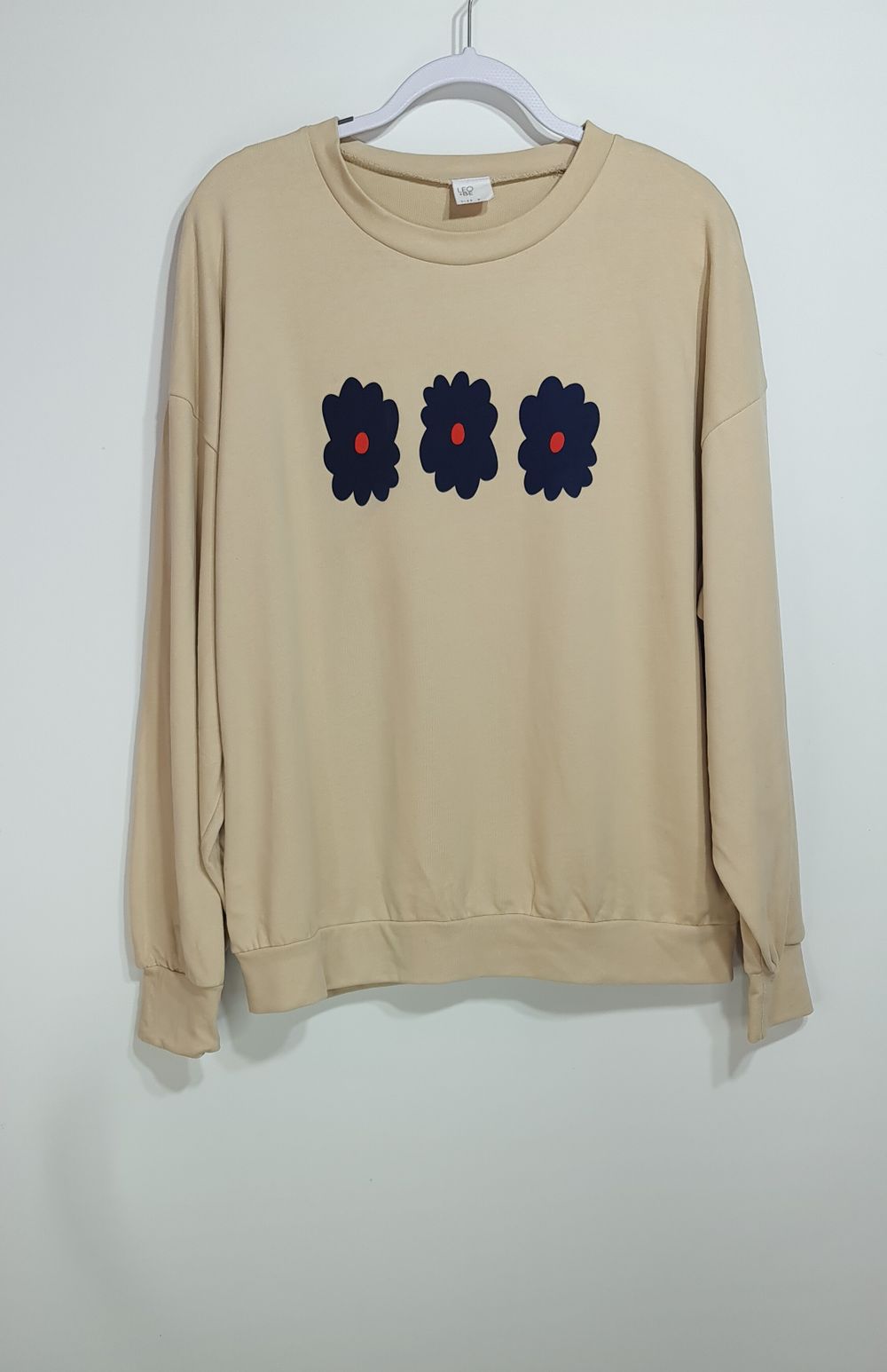 Flower  Print Sweatshirt in Cotton
