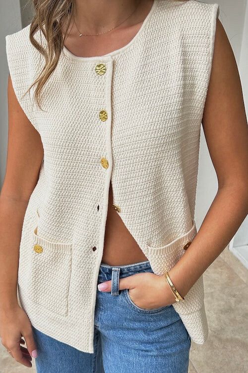 ONTE Helena Gilet – Ivory– Size L