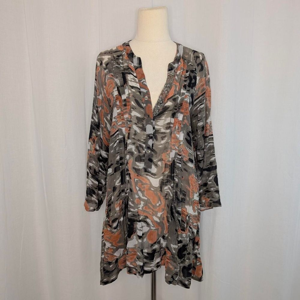 Verge NZ Silk Tunic Top Size M 10-14