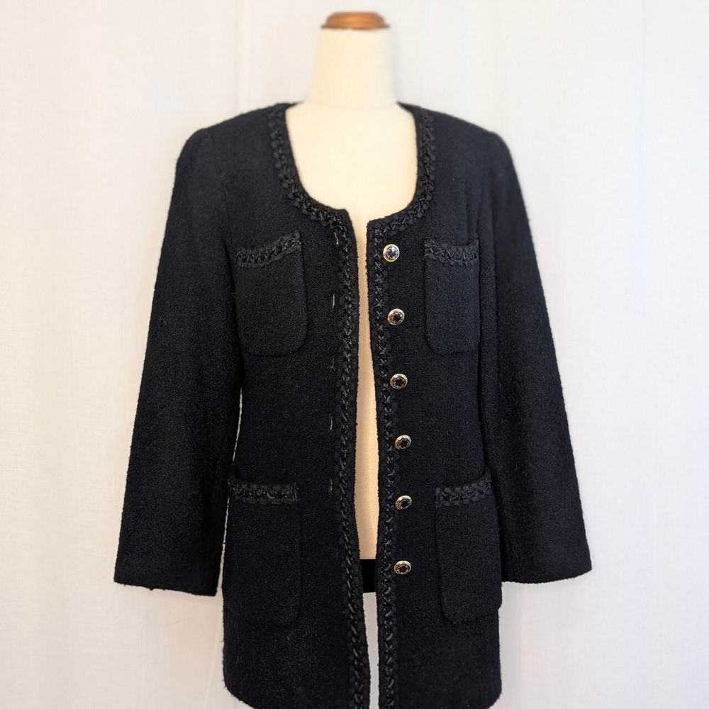 Lisa Ho Boiled Wool Jacket Size 10 Designer Blazer