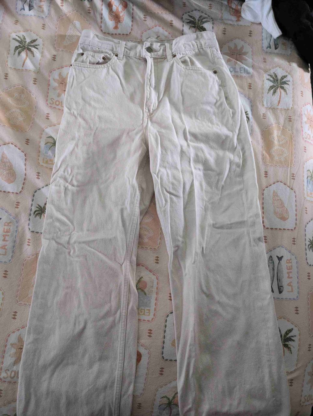 Dr. Denim White Wide Leg Jeans