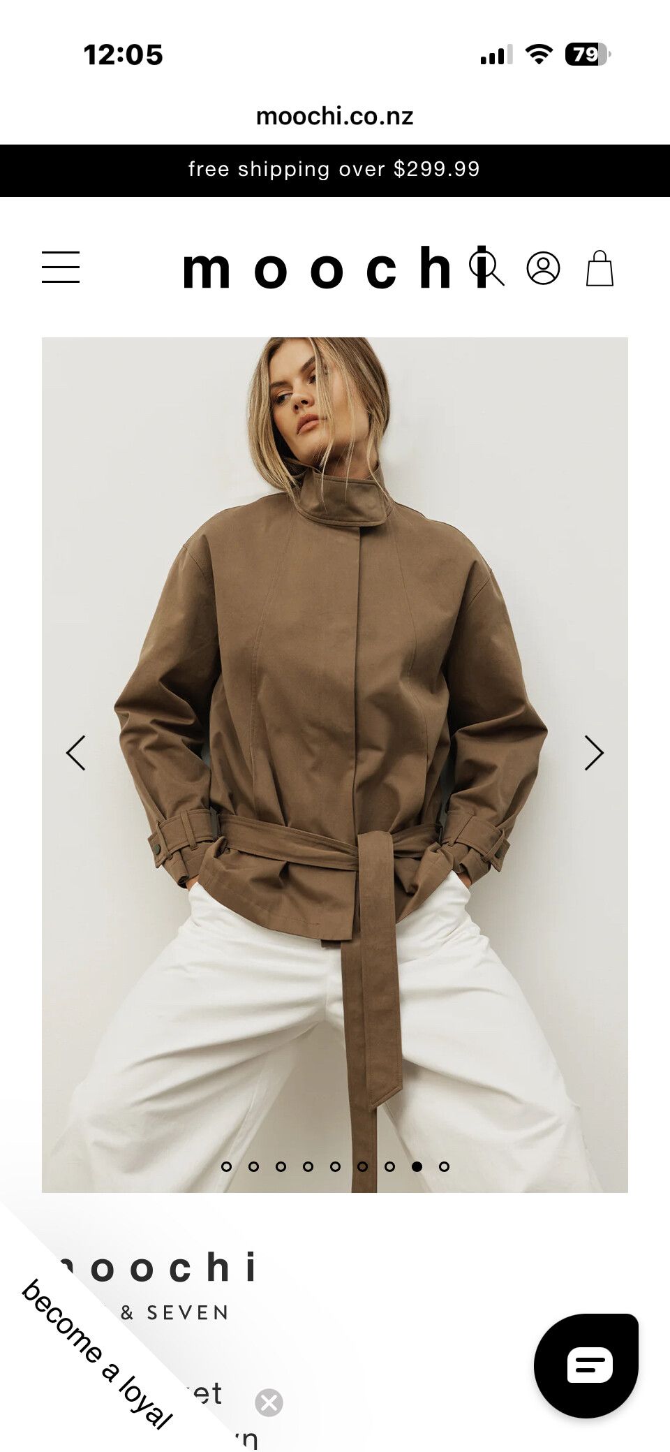 Moochi Brown Belted Jacket