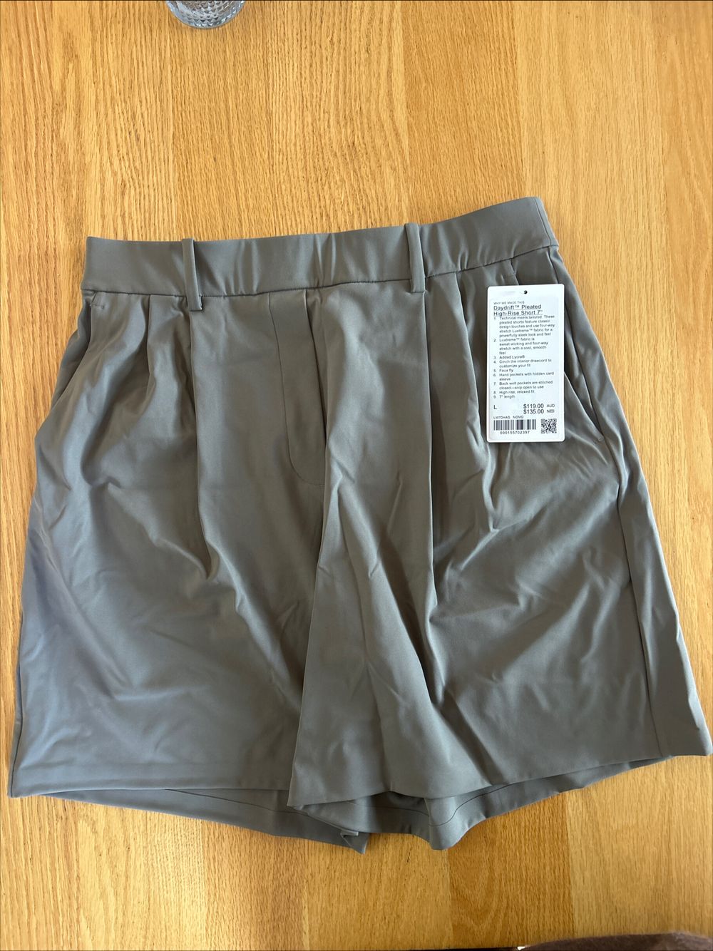 Lululemon Grey Daydrift Pleated Shorts