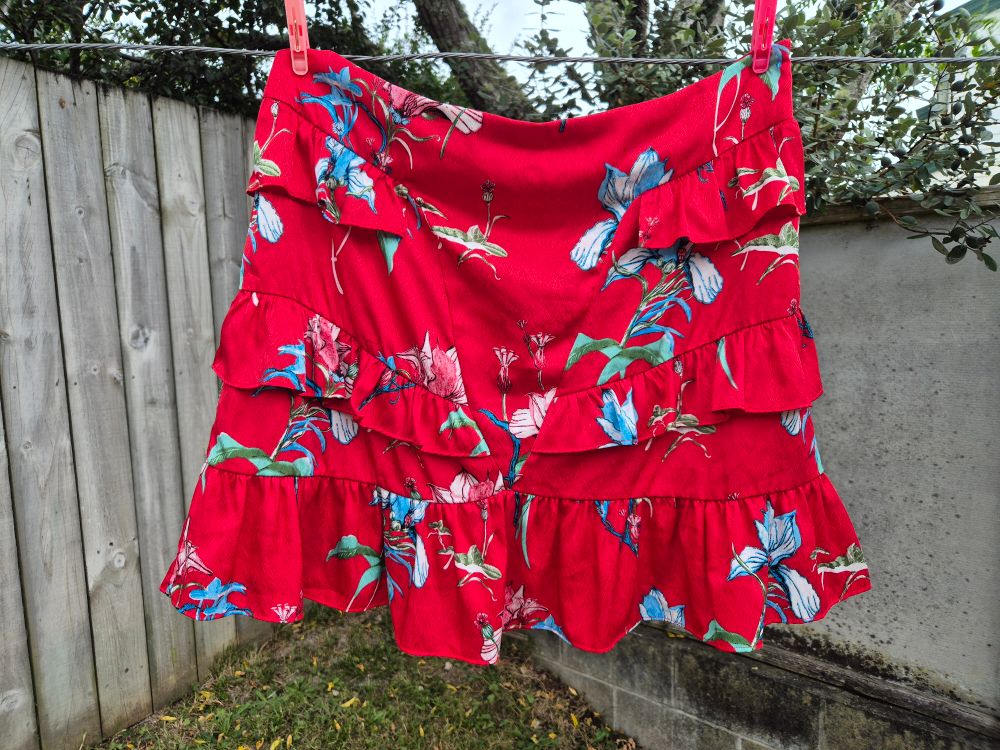 Augustine Red Floral Skirt