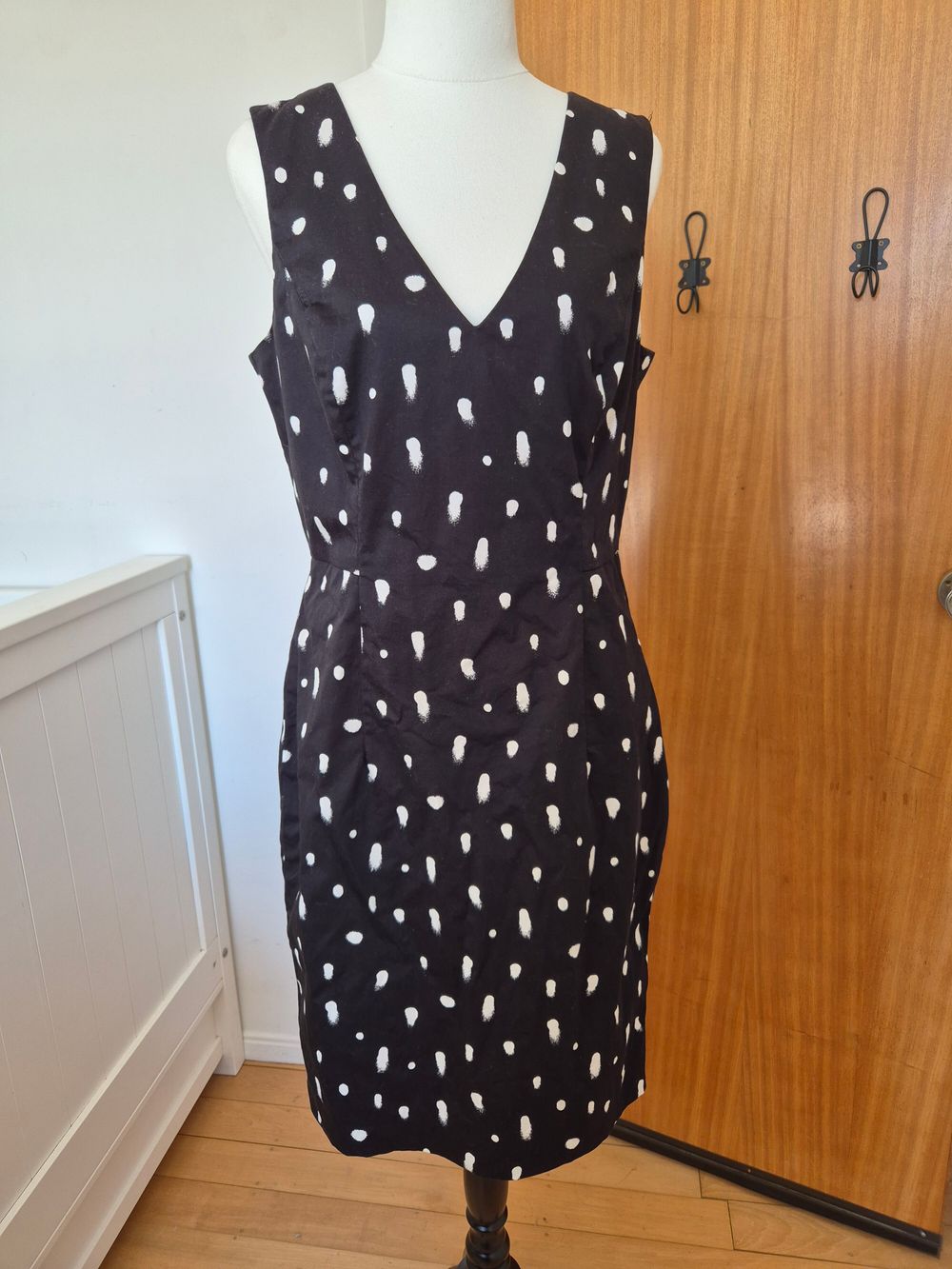 French Connection Black White Dress