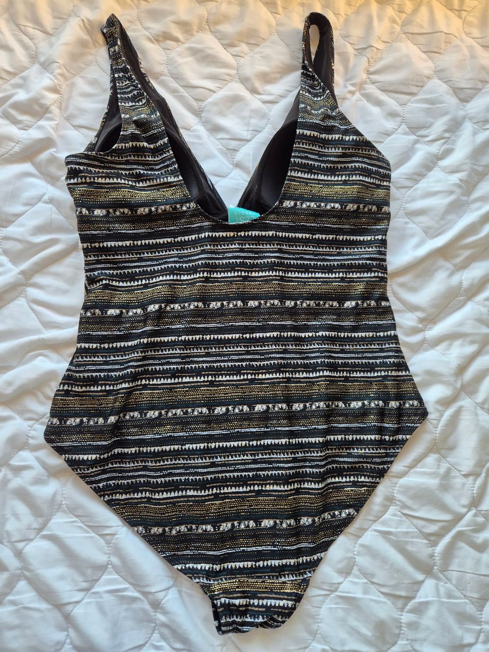 Zest Resort Black Patterned Swimsuit