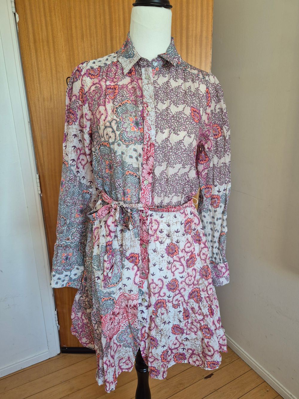 Berenice Paris Cotton Silk Boho Mini Dress RRP $300