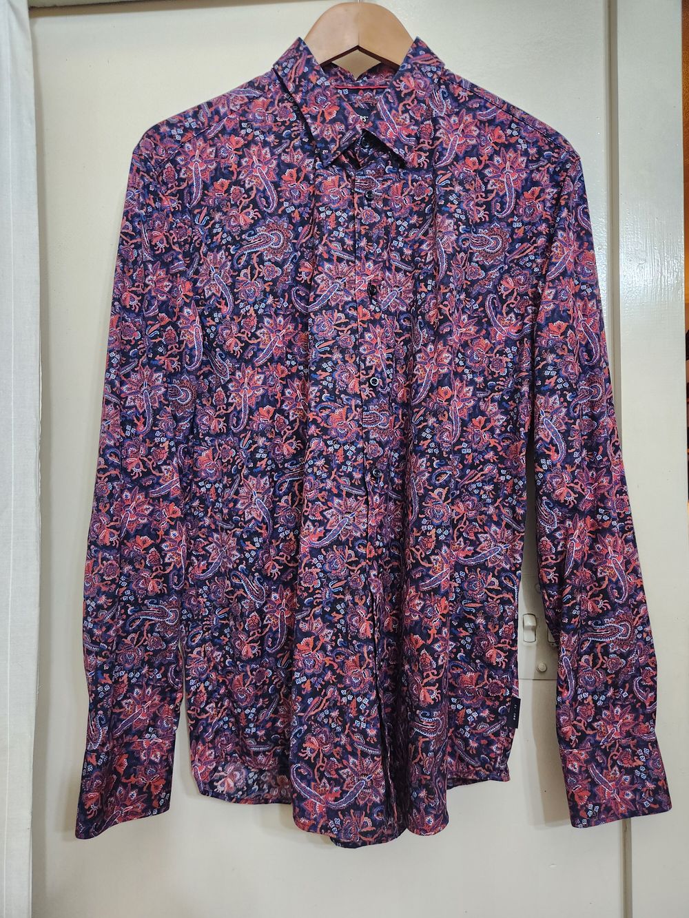 Paisley mens shirt 100% cotton fabric