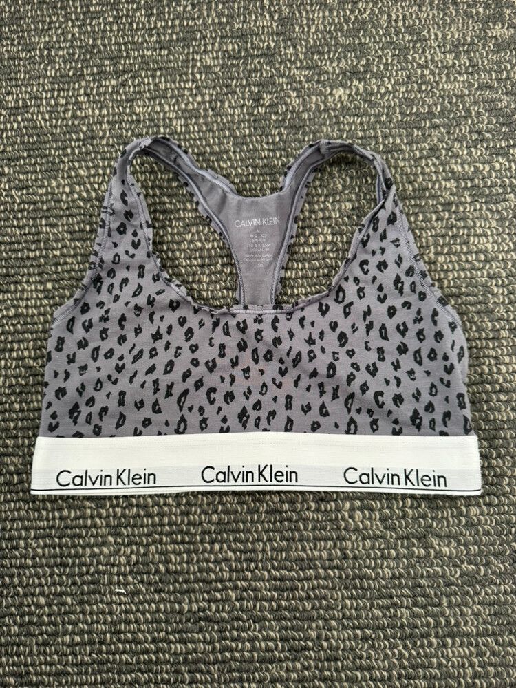 Calvin Klein Purple Leopard Print Bra