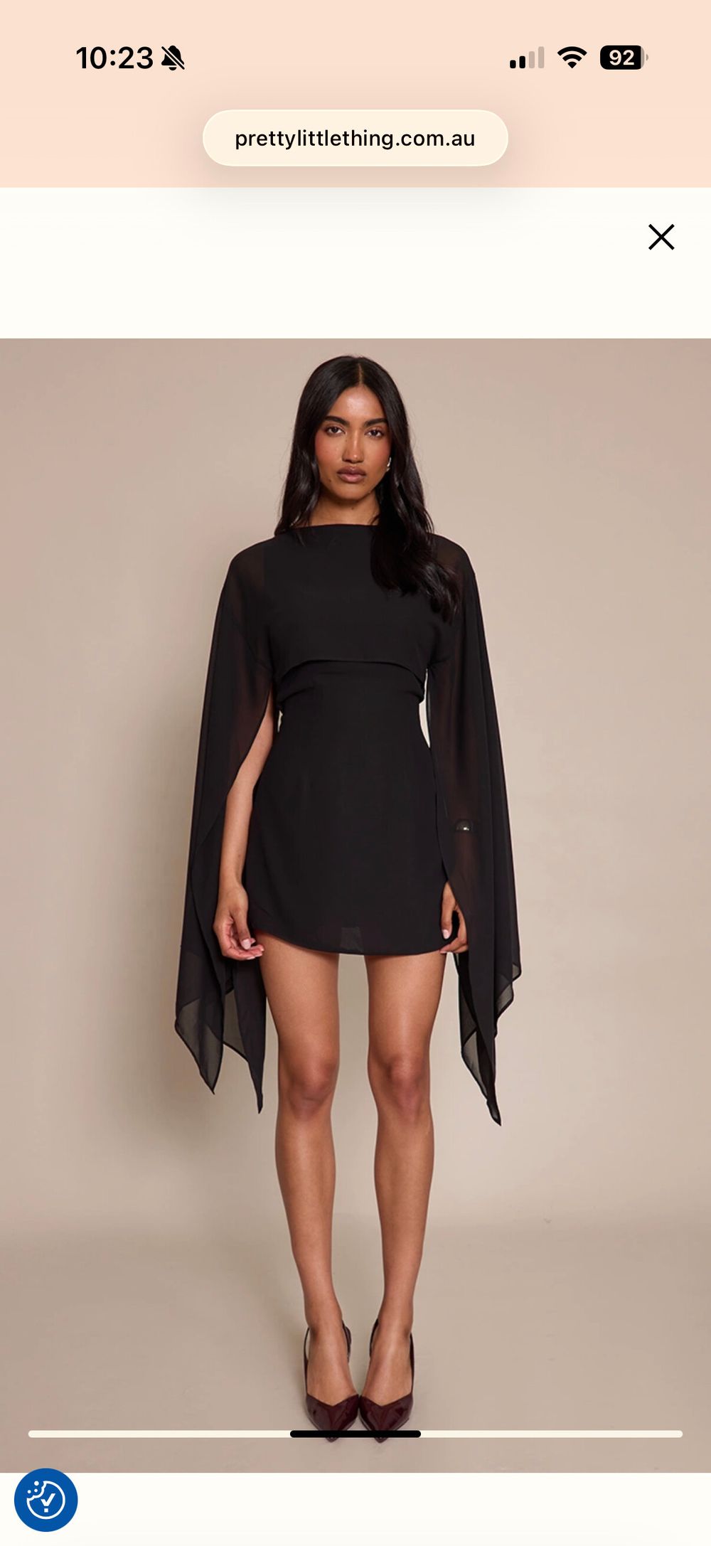 Cape mini dress