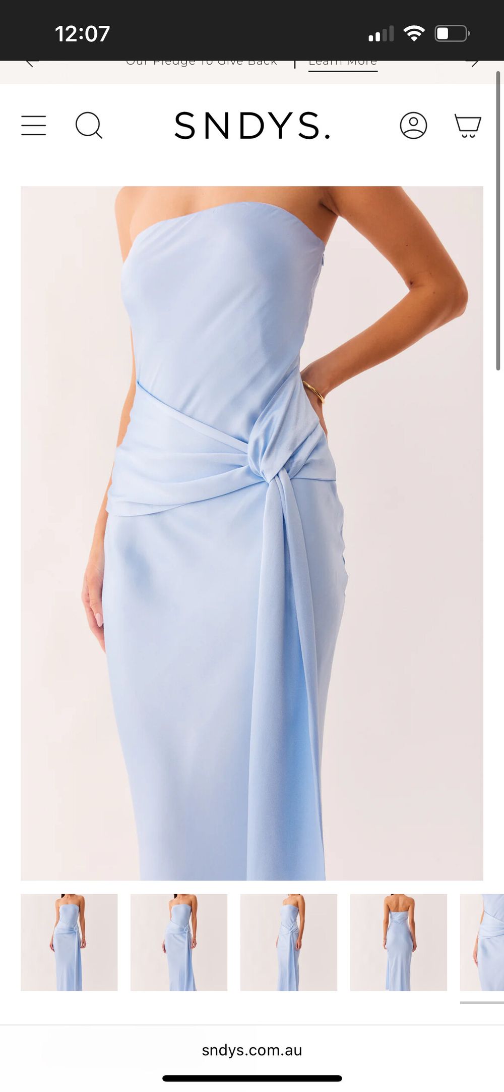 SNDYS Angie Tie Front Midi Dress
