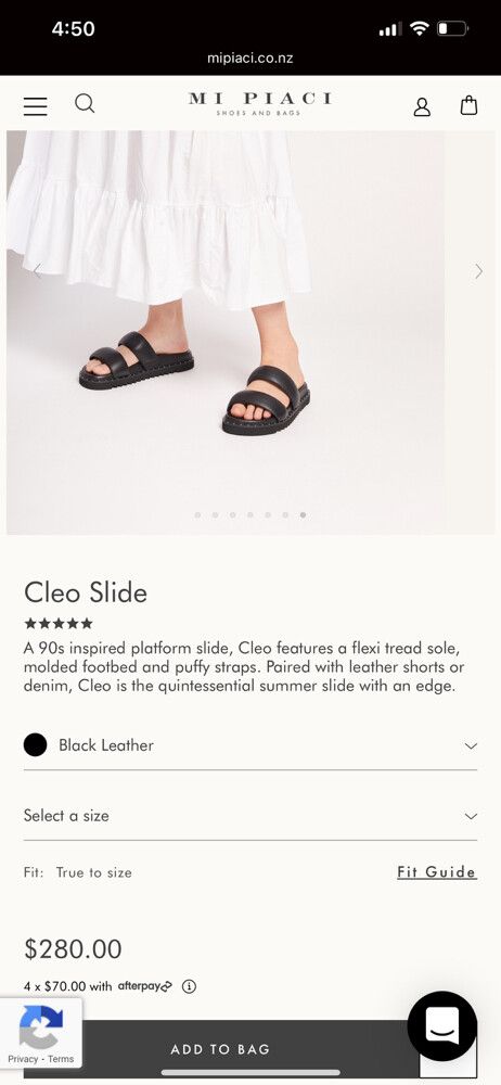 Mi Piaci Black Cleo Slides