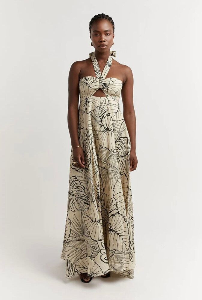 DISSH - DISSH- Malta Black Linen Knot Dress on Designer Wardrobe