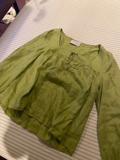 The Wolf Gang Green Linen Shirt