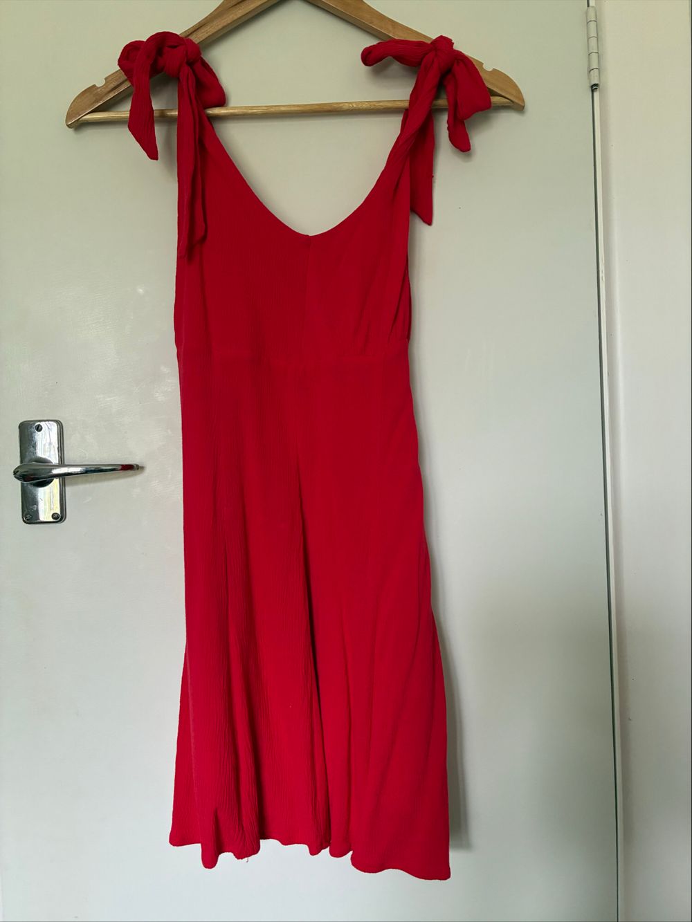Mooloola Red Tie Shoulder Midi Dress