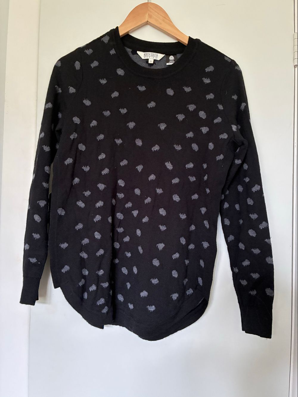 North South Merino Black Polka Dot Jumper