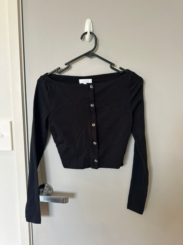 Off Shoulder, Cropped Long Sleeve