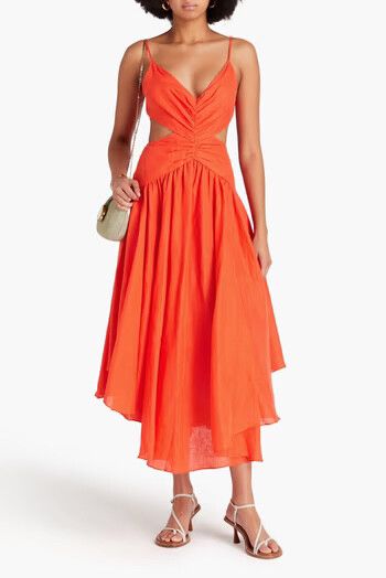 Raie Plunge Cutout Midi Dress