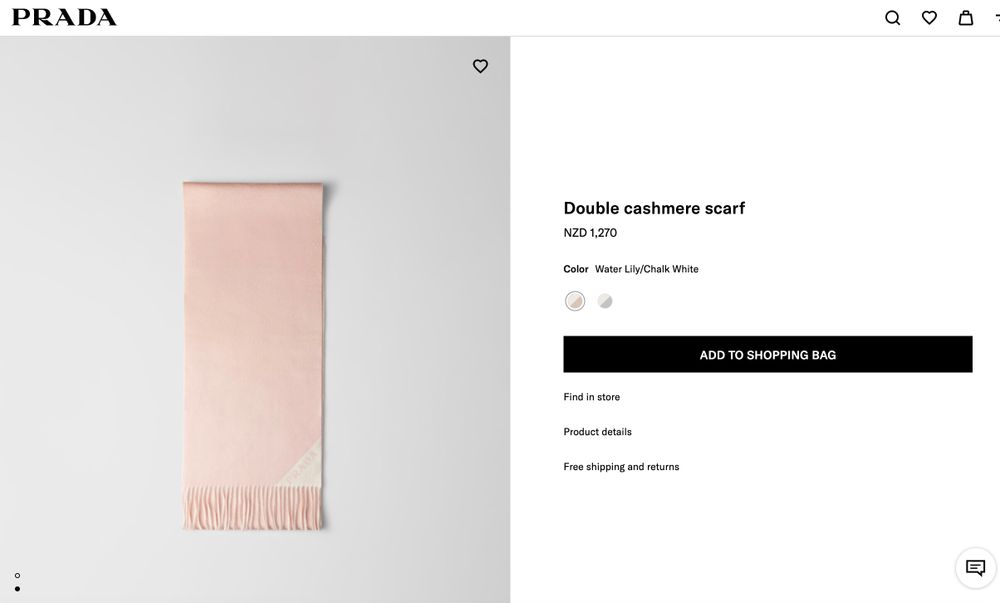 Prada Water Lily Pink 100%. Cashmere Scarf