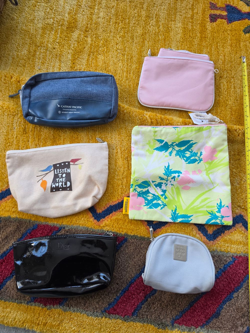 🏷️ 👜 Cosmetic/Toiletry Bag Bundle – 6 Pouches (Dior, L'Occitane, Body Shop & more)