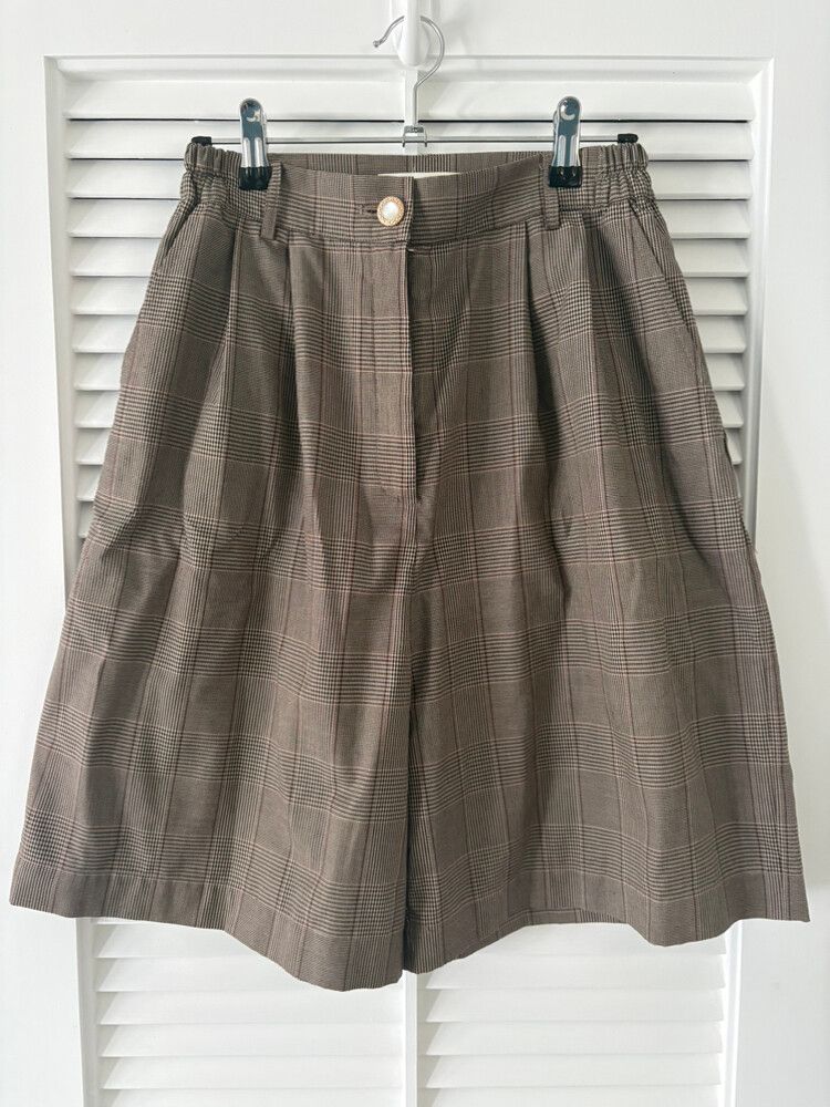 Checkered Blazer and Shorts Set