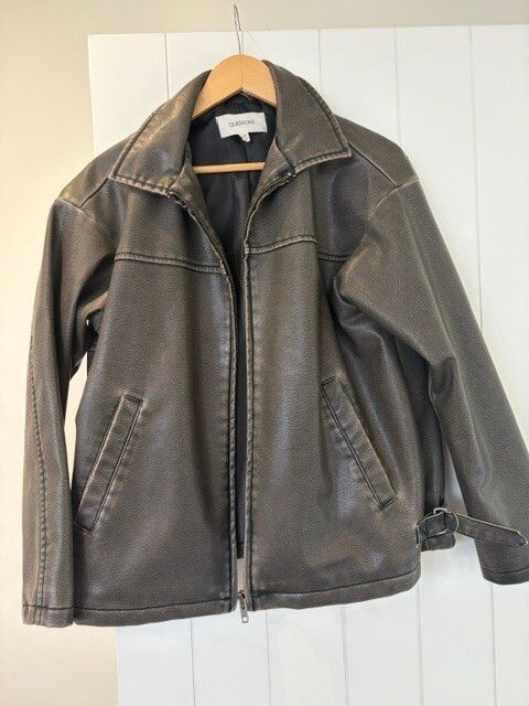 Over Sized Faux Leather Jacket
