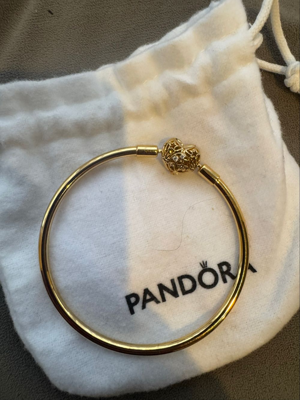 Pandora Celestial Heart Clasp Bangle