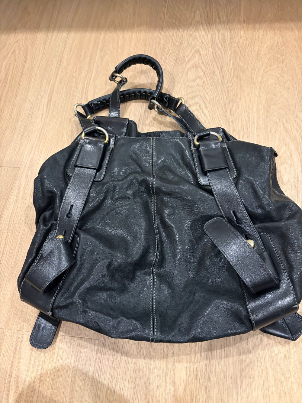 D&G Black Leather Shoulder Bag