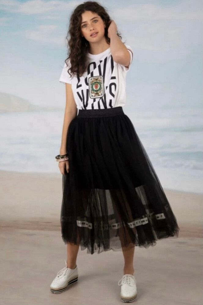 Trelise Cooper Black Tulle Skirt