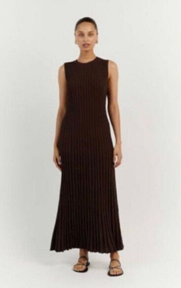 DISSH - DISSH Brown Knit Dress Size M on Designer Wardrobe