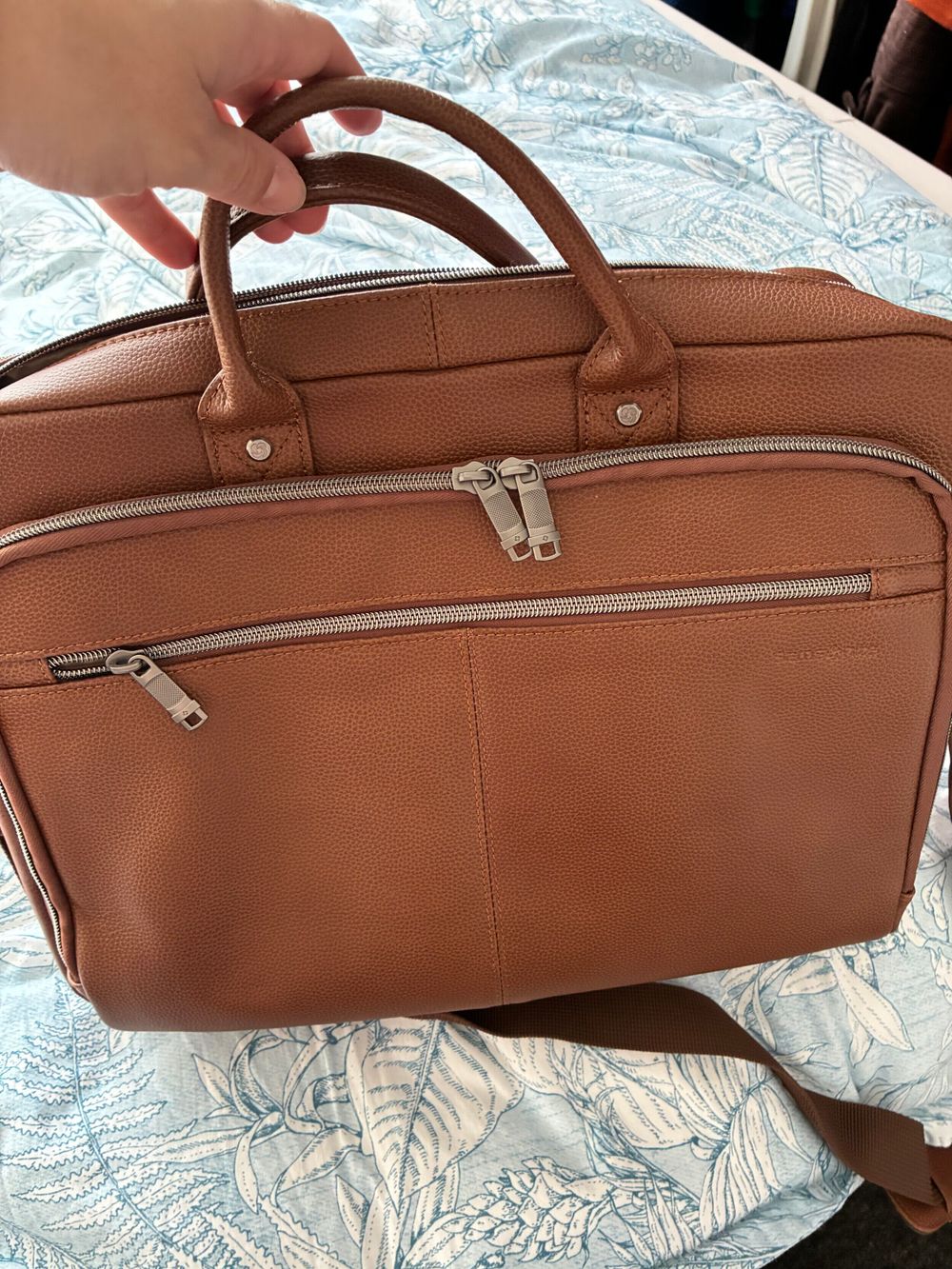 Samsonite Brown Leather laptop Bag