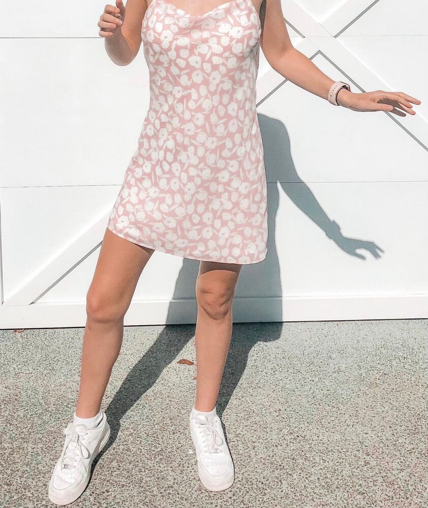 open lace back dress Glassons Pink Floral Dress  Continuiti