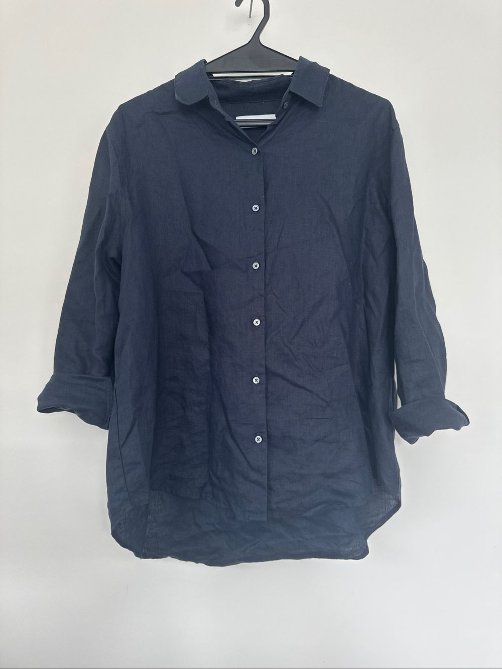 Navy button Up Shirt
