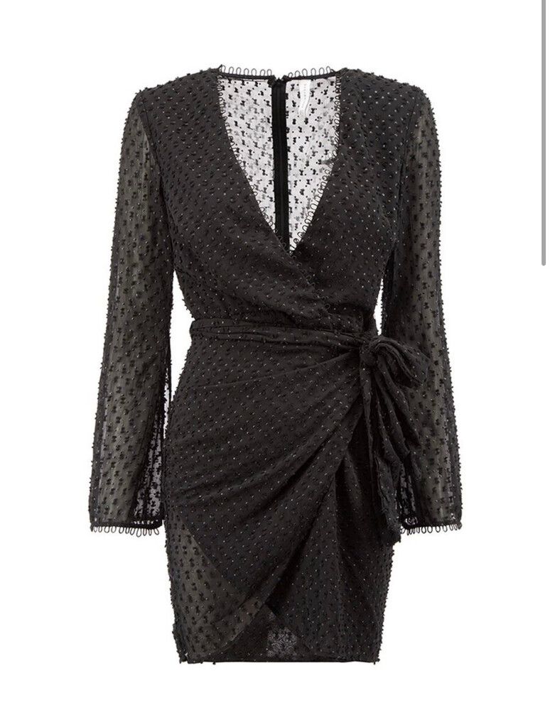 Bec & Bridge - Bec & Bridge Long Sleeve Wrap Dress In Black on Designer  Wardrobe